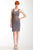 Sue Wong - N3368 Ruched V-neck Column Dress in Gray