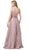 Dancing Queen - 2646 Lace Embroidered V-Neck Prom Dress In Brown