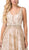 Dancing Queen - 2650 Embellished Deep V-neck A-line Gown In Gold