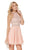 Braided Lace Halter A-Line Cocktail Dress 2660 In Pink