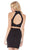 Two Piece Diamond Lace Jersey Dress in Black