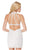 Alyce Paris - 2654 Diamond Lace Halter Style Strappy Back Cocktail Dress In White