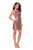 La Femme - 26614 Plunging Scoop Back Sequined Dress in Pink