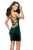 La Femme - 26620 Plunging Sweetheart Jeweled Velvet Dress in Green