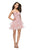 La Femme - 26654 Pleated Sweetheart Tiered Tulle A-line Dress in Pink