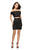 La Femme - 26666 Two Piece Scalloped Off-Shoulder Fitted Dress in Black