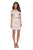 La Femme - 26666 Two Piece Scalloped Off-Shoulder Fitted Dress in White