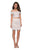 La Femme - Two Piece Scalloped Off-Shoulder Fitted Dress 26666 In White