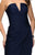 La Femme - 26669 Strappy Strapless Fitted Cocktail Dress in Blue
