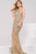 26674 Beaded Illusion Jewel Sheath Dress