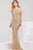 26674 Beaded Illusion Jewel Sheath Dress