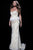 26723 Crystal Embellished Strapless Peplum Evening Gown