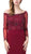 Dancing Queen - 2672 Embellished Long Sleeve Bateau Trumpet Gown In Red