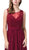 Dancing Queen - 2677 Illusion Neckline Beaded Lace Bodice Chiffon Gown In Red