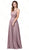 Dancing Queen - 2678 Beaded Halter A-Line Prom Dress In Brown