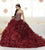 Quinceanera Collection - 26839 Beaded Corset Rosette Ruffles Ballgown