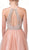 Dancing Queen - 2685 Beaded Halter Prom Gown In Pink and Gold