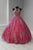 Quinceanera Collection - 26915 Beaded Illusion Keyhole Ballgown In Pink and Silver