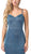 Dancing Queen - 2698 Lace-up Back Metallic Jersey Mermaid Gown In Blue