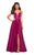 La Femme - 26994 Sexy Strappy Back Satin A-Line Evening Gown