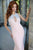 90640 Embellished Halter Sheath Dress