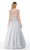 Embellished Lace Sweetheart Ballgown in Silver