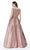Alyce Paris - 27010 Beaded Lace Top Satin Pleated Ballgown In Pink And Nude