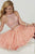 Tiffany Homecoming - 27015 Two-Piece Rhinestone-Accented High Jewel Dress In Pink and Multi-Color