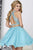 Tiffany Homecoming - 27015 Two-Piece Rhinestone-Accented High Jewel Dress In Blue and Multi-Color