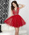 Tiffany Homecoming - 27019 Cap Sleeve Lattice Illusion A-line Dress In Red