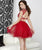 Tiffany Homecoming - 27019 Cap Sleeve Lattice Illusion A-line Dress In Red
