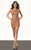 JS Collection - 862972 Asymmetrical Stretch Lurex Bandage Dress in Gold