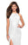 La Femme - 27046 Strappy Halter Lace Gown with Slit