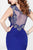 Tiffany Homecoming - 27047 Beaded Cap Sleeves Jersey Sheath Cocktail Dress in Blue