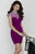 Tiffany Homecoming - Cap Sleeve Bejeweled Collar Neck Jersey Pencil Dress 27050 In Purple