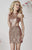 Tiffany Homecoming - Sequined Cutout Sleek and Sexy Dress 27064 in Gold