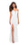 La Femme - 27072 Plunging Strappy Back High Slit Gown