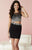 Tiffany Homecoming - Two-Piece Rhinestone-encrusted Illusion Sweetheart Jersey Pencil Dress 27104 In Black