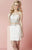 Tiffany Homecoming - Two-Piece Rhinestone-encrusted Illusion Sweetheart Jersey Pencil Dress 27104 In White