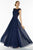 Alyce Paris - 27106 Lace Bateau A-line Dress in Blue