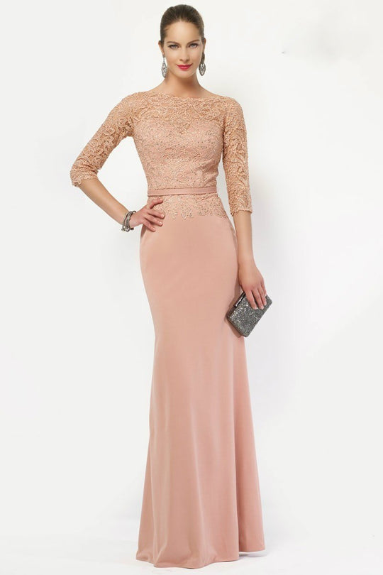 ALYCE PARIS SPECIAL OCCASION COLLECTION - 27113 DRESS IN DESERT PEACH