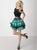 Tiffany Homecoming - Beaded Crop Top Two-Piece Cocktail Dress 27166 In Black and Green