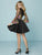 Tiffany Homecoming - 27145 Multi-Colored Embroidered A-line Dress In Black and Multi-Color