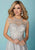Tiffany Homecoming - 27151 Crystal Ornate Illusion Jewel Cutaway A-Line Dress In Silver