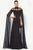 Alyce Paris - 27173 lace Applique Chiffon Gown with Long Flowy Sleeves In Black