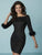 Tiffany Homecoming - 27174 Quarter-Length Sleeves Lace Cocktail Dress In Black