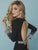 Tiffany Homecoming - 27183 Jeweled Deep V-neck Crepe Fitted Dress In Black