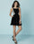 Tiffany Homecoming - 27184 Bateau Neck Beaded Velvet Short Dress In Black