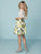 Tiffany Homecoming - 27188 Off-Shoulder Two-Piece Print Short Dress In White and Yellow