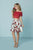 Tiffany Homecoming - 27190 Two-Piece Off-Shoulder Floral Satin Short Dress In Red and Multi-Color